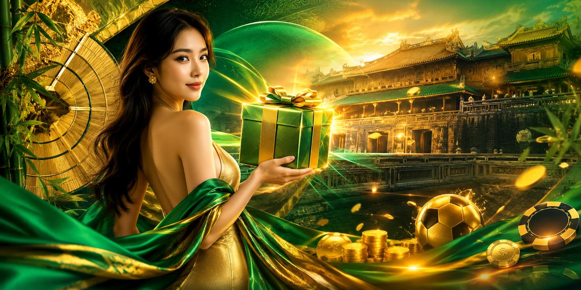 Không gian casino tại Huế với trang phục truyền thống nón lá Việt Nam